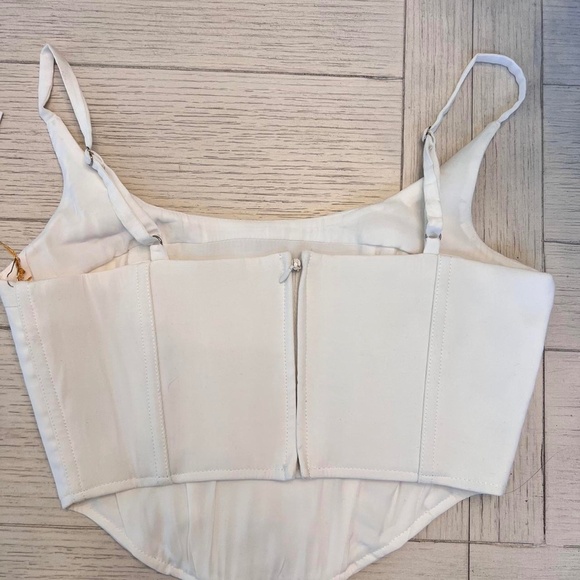 Backyard Roses Roxy Corset Top, White - Small or Medium - NWT - Picture 2 of 3